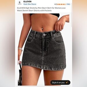 NWT Amazon ELLEVEN High stretchy Mini Short Skirt